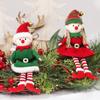 4-1PC Christmas Elves Stuffed Plush Dolls Hanging Ornaments Xmas Tree Decor Cute Boy Girl Elf Pendant Kids Gifts New Year Gifts