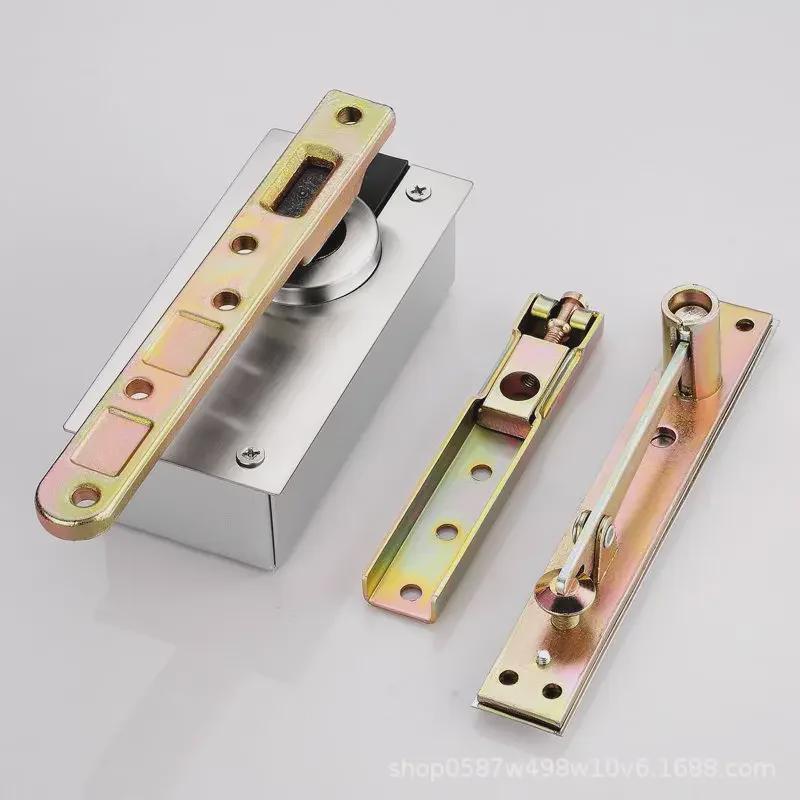 Heavy-Duty Stainless Steel Invisible Rotating Door Hinge with Hidden Up-Down Heaven and Earth Shafts