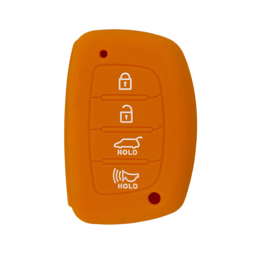 Geschikt voor Hyundai Yuedong Smart 4-knops Siliconen Sleuteletui Ix35 Zacht Rubberen Sleutelhoes Auto Afstandsbediening Beschermhoes