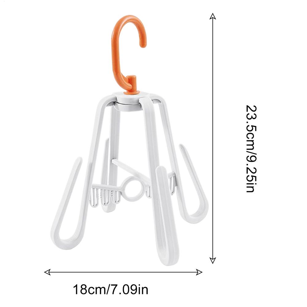 Складная сушилка для одежды, прочная вращающаяся сушилка для одежды, компактная противоскользящая вешалка для шарфов, носков и другой одежды.