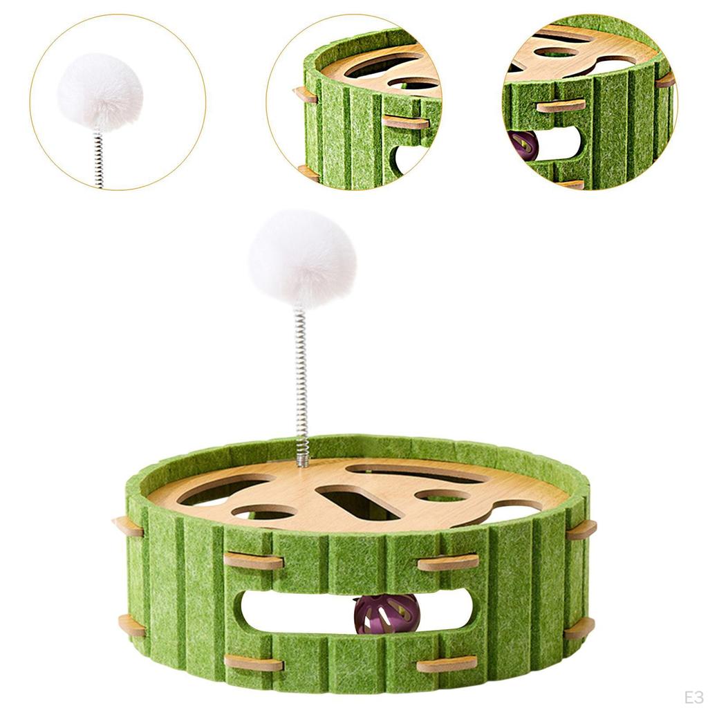 Jucărie Zgârietor pentru Pisici, Circuit cu Bile, Scândură Zgârietoare, Pad Zgârietor pentru Antrenament Pisoi de Interior