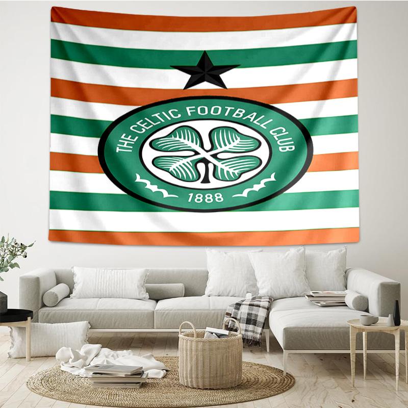 1PC Cel-tic Football Club Crest Printed Tapestry Room Decoration Wall Hanging for Living Room Bedroom, Dormitory, Birthday and Christmas Gifts