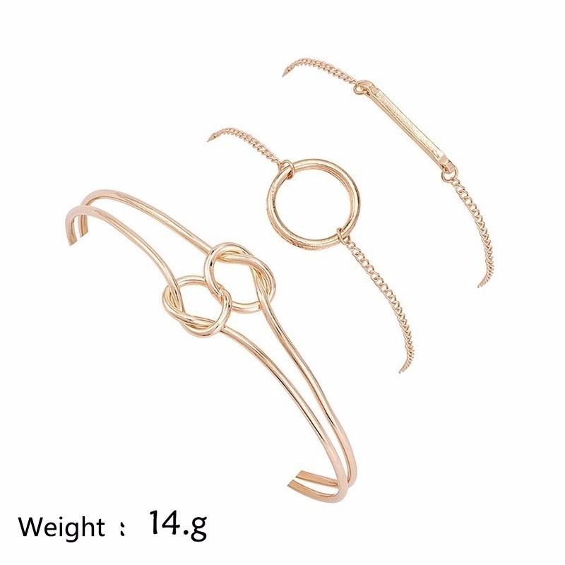 Shiny Full Bowknot Arrow Adjustable Bracelet Set Fine Jewelry Accessories