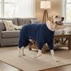 Verdickter Winter Hunde Jumpsuit Ganzkörper Hunde Fleece Mantel Praktische Vierbeinige Hundekleidung Garten