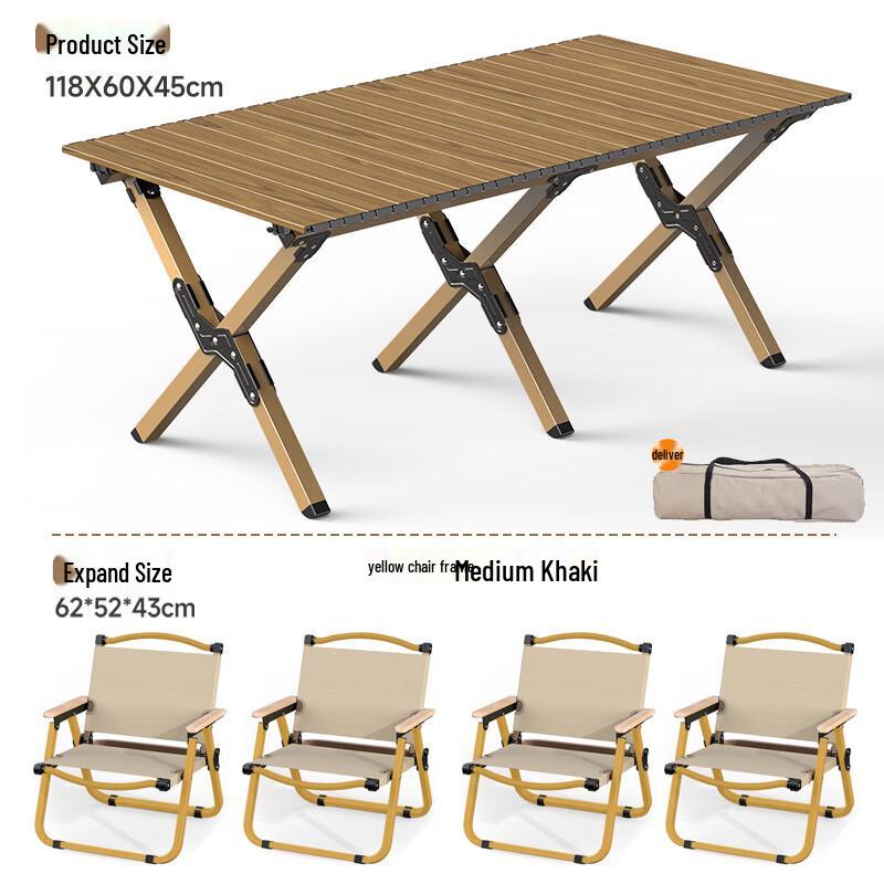 Kashicong Outdoor Portable Folding Camping Table & Chair Set