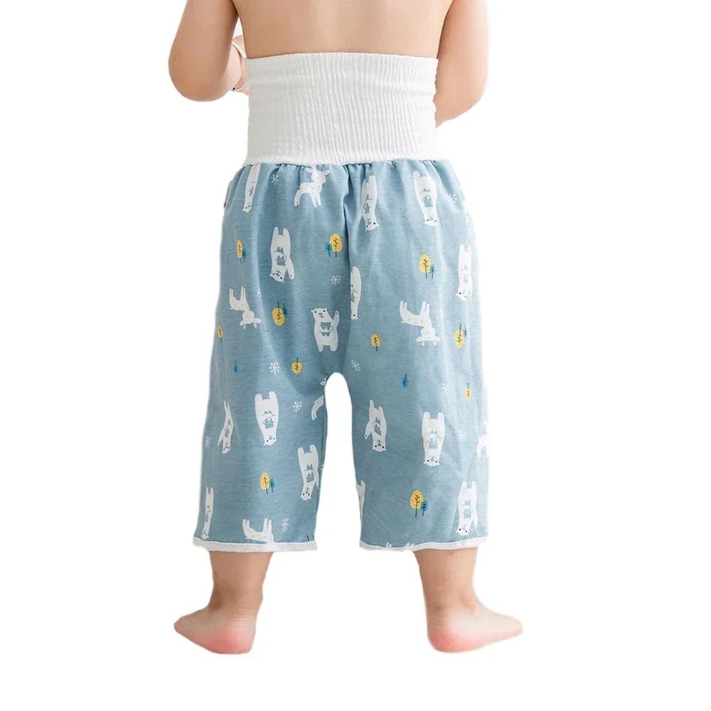 Baby Waterproof Diaper Pants Skirt for Potty Training Baby Comfy Diaper Short for Boys and Girls Sleeping Bedclothes