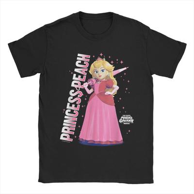 Unisex Womens TShirts The Super Marios Galaxy Movie 100 Cotton Tee Shirt Short Sleeve Galatic Princess Peach T Shirts Clothes