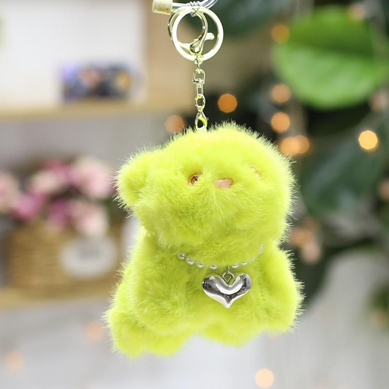 New Cartoon Kitten Plush Toy Doll Cute Keychain School Bag Hanging Ornament Simulated Kitten Doll