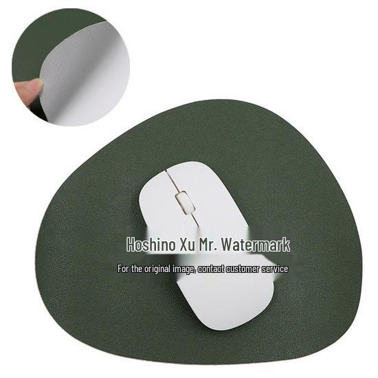 Minimalist Japanese & Korean Waterproof PU Leather Mouse Pad - Non-Slip, Solid Color for Home or Office.