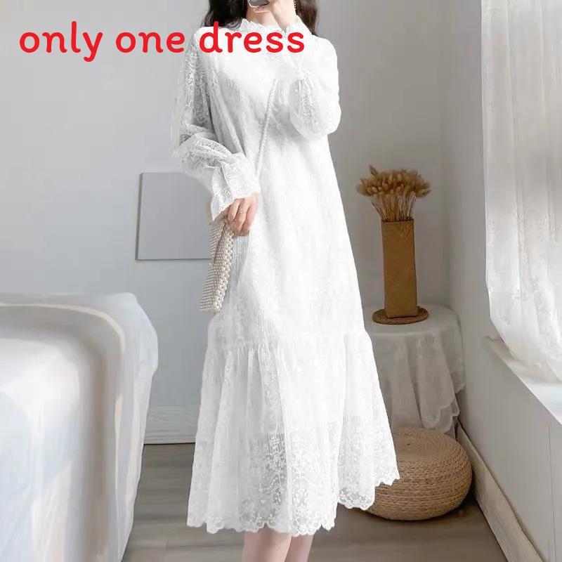 Spring 2025 Lace Bodycon Dress With Long Sleeves For Plus Size Women