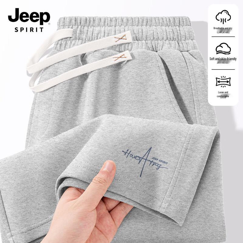 JEEP SPIRIT Men s 2025 Summer Lightweight Loose-Fit Casual Shorts L (175)