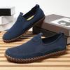 Fashion Men Comfortable And Casual Loafers Breathable Knitted Fabric Anti-Slip Outdoor Walking Shoe Soft-Soled Lightweight Driving Shoes