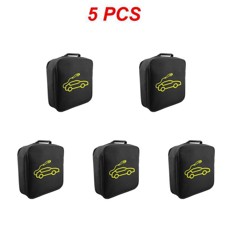2~5PCS Carry Bag Jumper Cable Bag For Electric Vehicle Charger Charging Equipment Container Carrier Bag