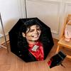 1PC Michael Jackson Automatic Umbrella - Suitable Travel Outdoor Portable Umbrella Birthday Gift Daily Essentials