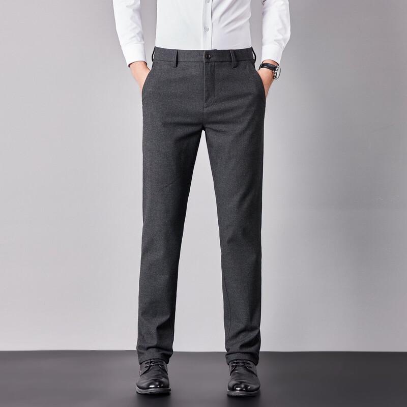 Firstview Men's Fleece-Lined Business Casual Trousers