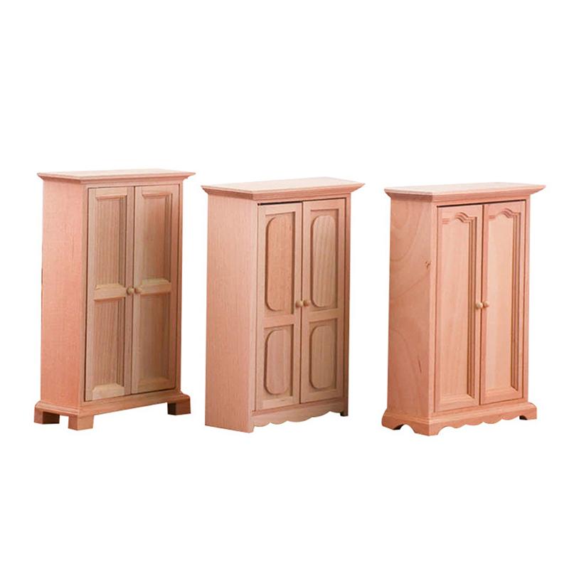 1:12 Dollhouse Miniature Wardrobe Locker Storage Vertical Cabinet Bedroom Decor