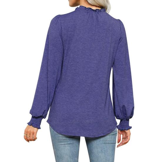 Chic Puff Long Sleeves Versatile Comfortable Ladies Elegant Fashion Loose Pullover Tee Shirt Streetwear Club Blouse