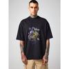Men's Black T-Shirt Featuring Purple Rabbit and Robot Graphic with I'm Inevitable Text for Casual Streetwear Style