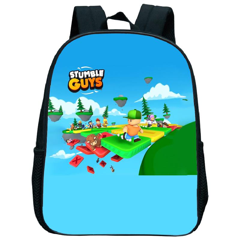 Stumble Guys Nursery Backpack Stumble Game Children Kindergarten Toddlers Student Schoolbag Shoulder Bag Kids Bags