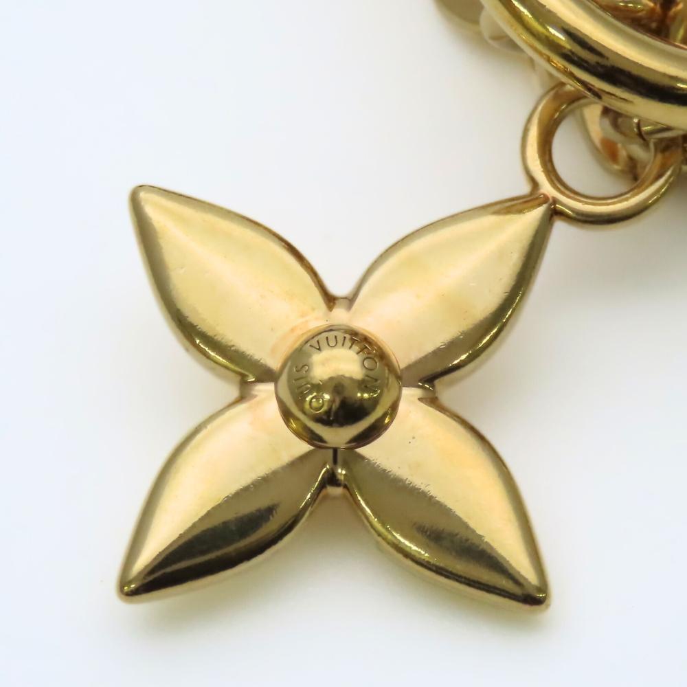 Used LOUIS VUITTON Bag charm Porte Cle Preppy M00363 metal/leather multicolor Monogram flower
