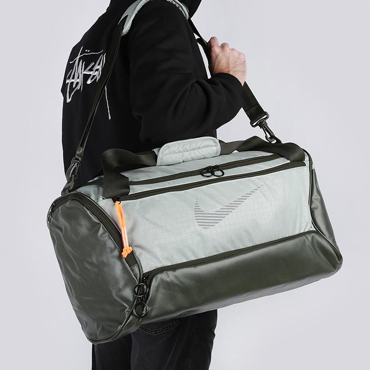 Nike Color Block Training Polyester Shoulder Crossbody Travel Gym Bag Unisex Bags Horizon-Green Redwood-Green BA6059-355