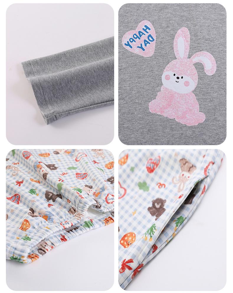 2025 Women's Pure Cotton Pajama Set - Long Sleeve & Pants, with Breast Pads, Loose Home Wear, Spring/Autumn Two-Piece.