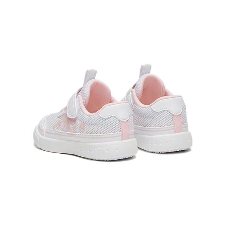 Anta Antiskid Wear Resistant Low Top Skate Shoes Baby Sneakers White Pink A322320035-1