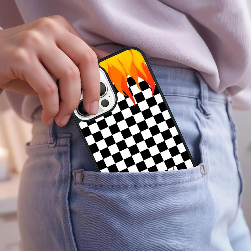 Fashion Flame Pattern Phone Case For iPhone 17 Air 15 16e 14 13 Pro Max Coque 12 11 Pro Max PLUS cover