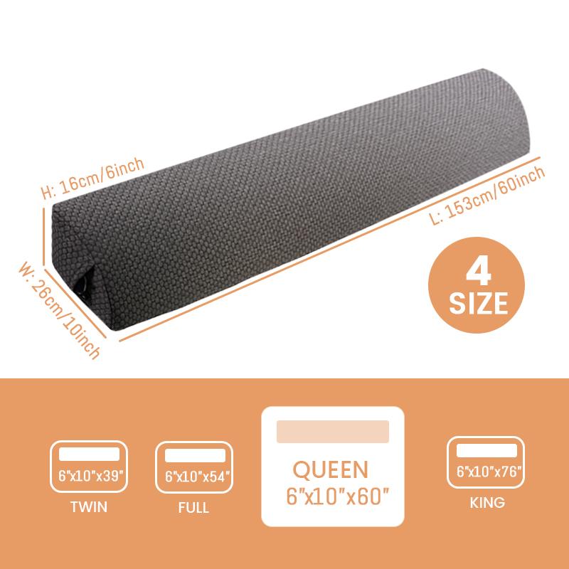 1 шт Матрасный заполнитель щелей подушка для изголовья клиновидная подушка для кровати с зазором в изголовье twin темно-серого 13969₽