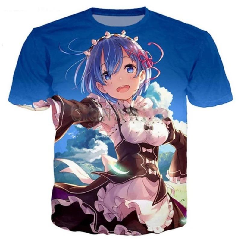 New T Shirt Men/women Anime Girl 3D Printed T-shirts Casual Harajuku Style Tshirt Streetwear Tops Oversized Clothing