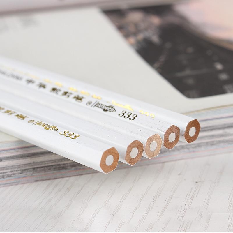 Zhonghua Tailoring Hexagonal Pencil - White 333 Design HB белый
