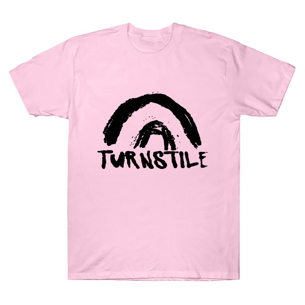 Turnstile DOUBLE RAINBOW Tee Turnstile Band Shirt Short Sleeve T-shirt Unisex Cotton Clothing Graphic Print Rock Streetwear Y2K