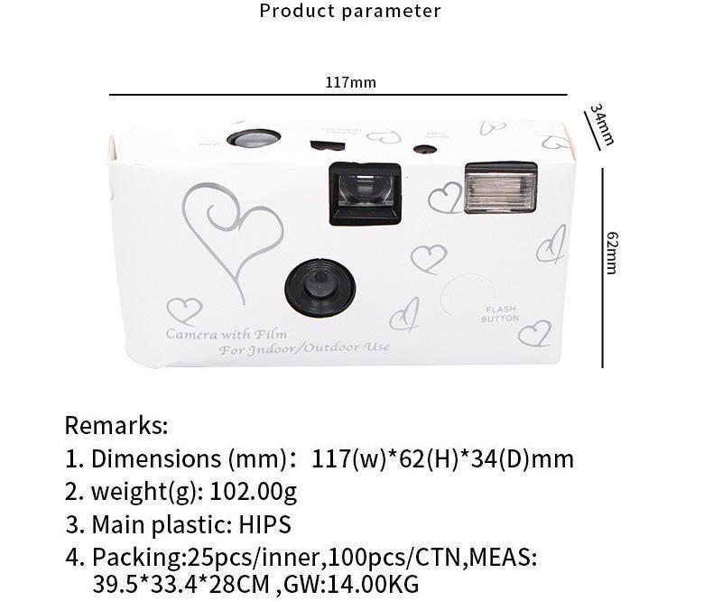 Retro Disposable 35mm Point-and-Shoot Film Camera with Film