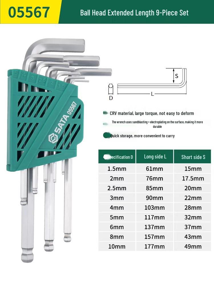 SATA Hex Wrench Set: Household Tools with Hexagonal Sockets & Screwdrivers