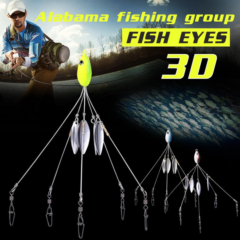 Buy 5 Fishing Lures 1pcs 5 arm Attachment 5 Baits Alabama Umbrella