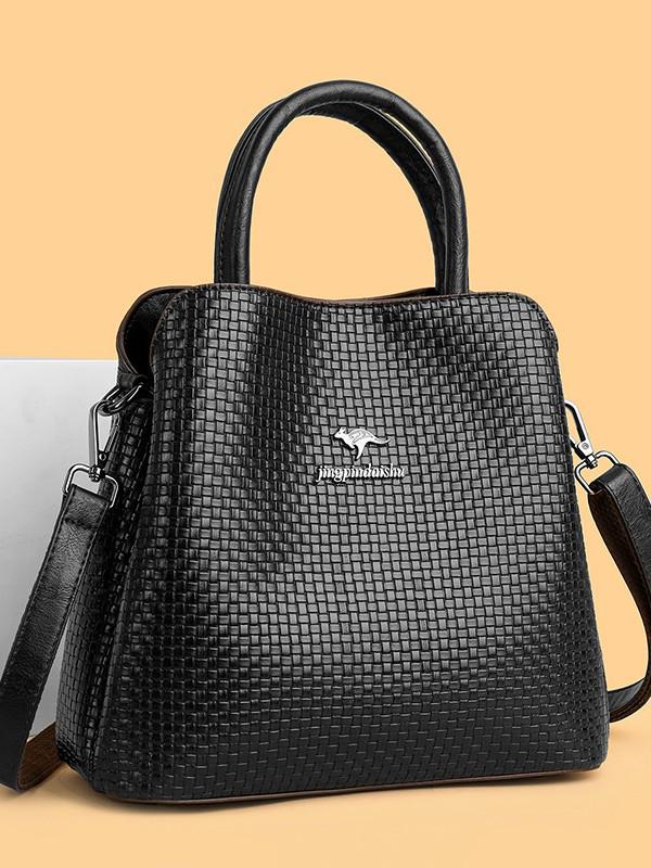 

Женская сумка из натуральной кожи 2025 - Мягкая, Вместительная, На одно плечо, Кроссбоди, Универсальная сумка для мамы оранжевый