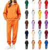 Women's Lined Zip Up Hoodie and Wide Leg Pants Set Casual Loungewear