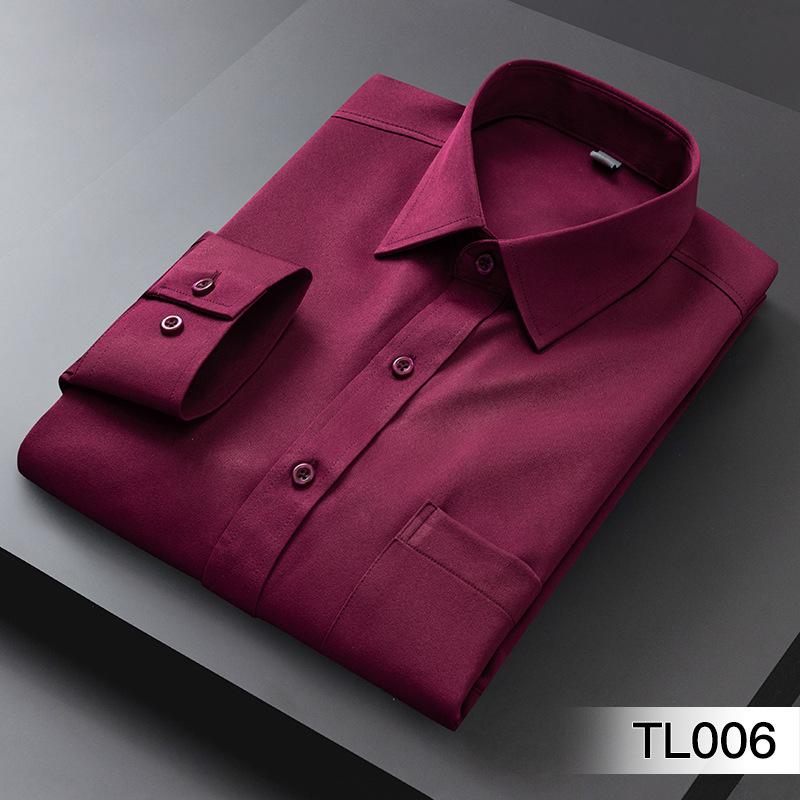 Buy Men Fashion Solid Color Slim Shirt 