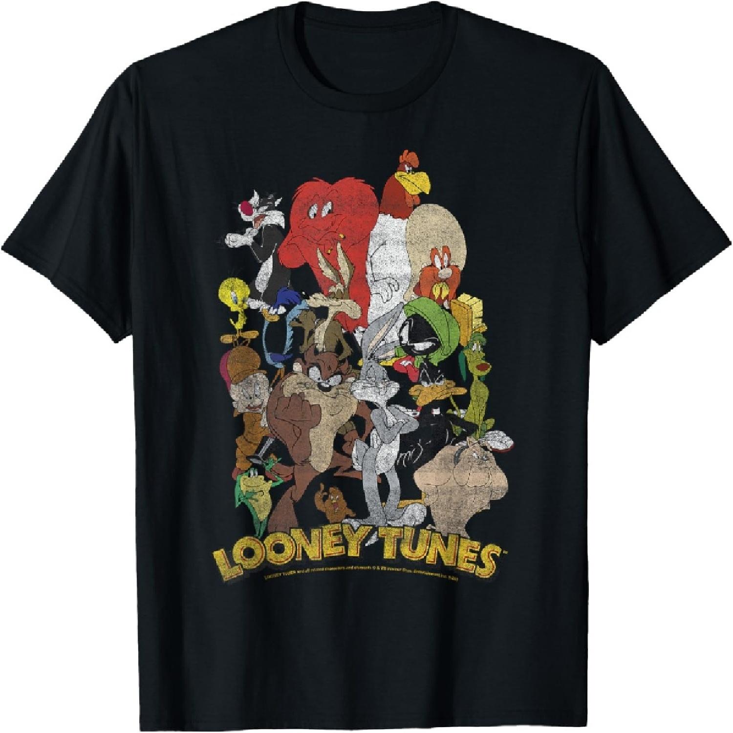 Футболка с групповым фото персонажей Looney Tunes XXXXXL разноцветный