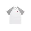 Spring and summer men's and women's same fashion trend striped Rei Kawakubo love printed crew neck T-shirt versatile