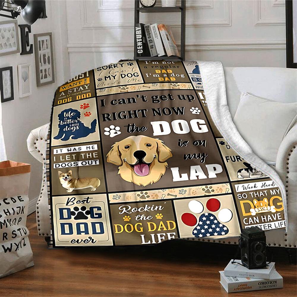 1pc Pet Lover Gifts Blanket, Lightweight Flannel Throw For Sofa, Bed, Travel, Camping, Livingroom, Office, Couch, Chair