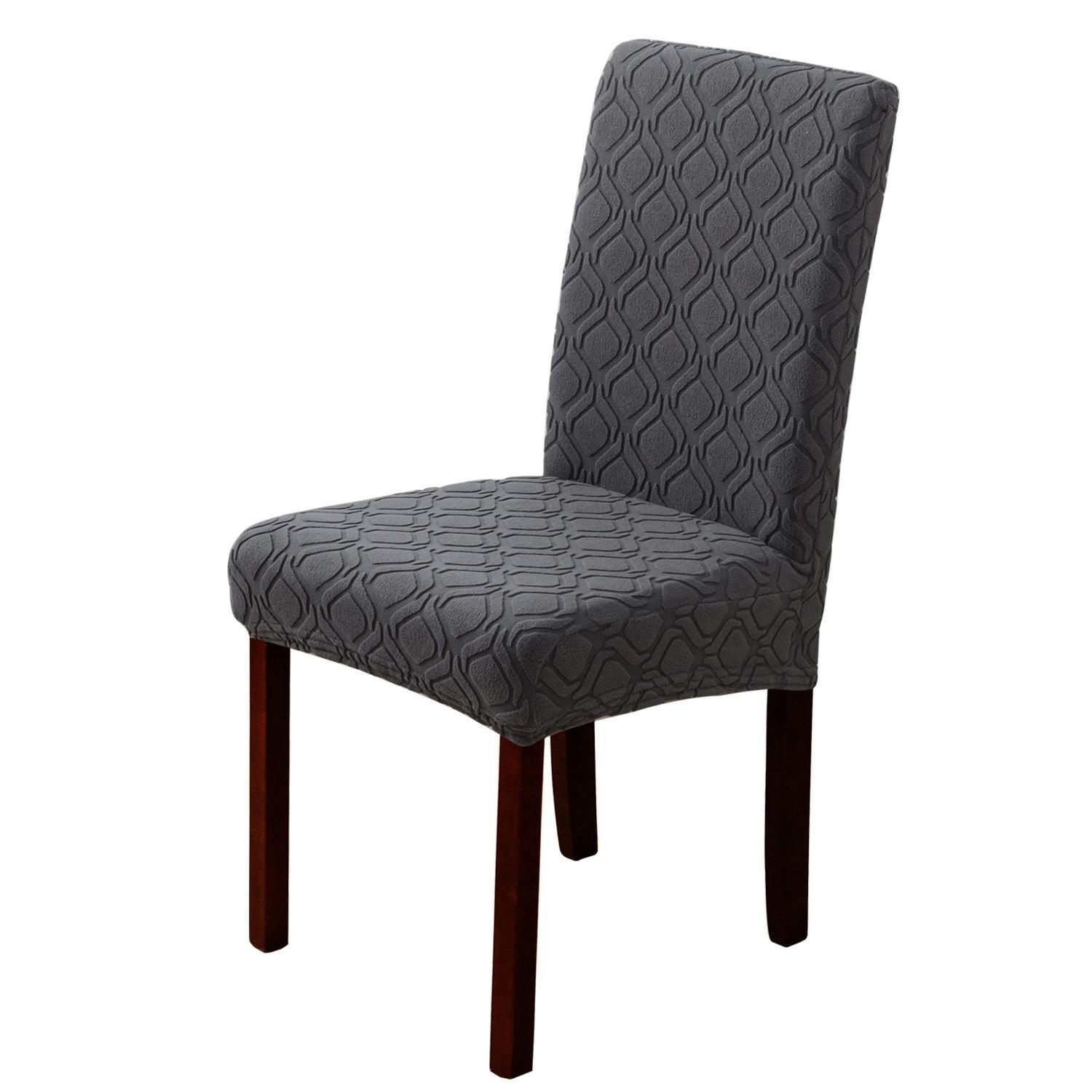 

Dining Room Chair Covers Stretch Banquet Chair Cover Jacquard Adjustable Removable Seat Slipcovers for Home Wedding Accessories