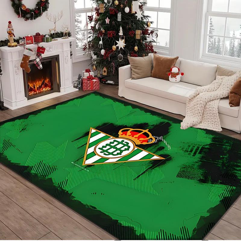 1PC rug Real Betis Crest Artwork Carpet, Chair Rug,Area Rug for Office Bedroom living rooms bedroom, Doormat decor Christmas fan gifts