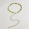 Stylish Antique Silver Tone Leaf Pattern Belt Chain Portable Fashion Accessory for Casual Outfits and Festival Wear