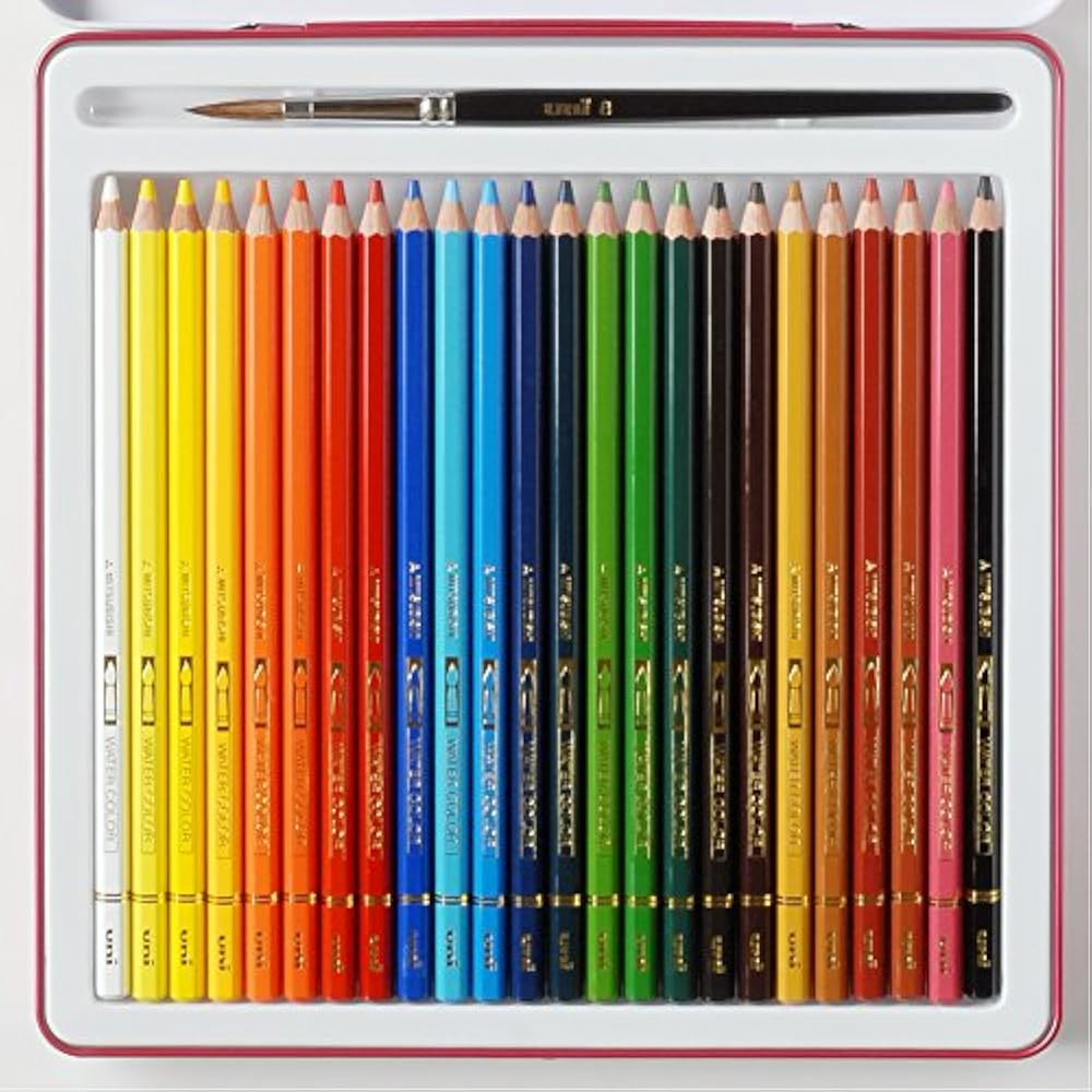 Uni Watercolor Pencil, 24 Water Colors