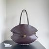 Neues Nischen-Design Leder Retro Handtasche mit großer Kapazität Damen Pendler Umhängetasche Große Tasche Tragetasche