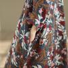 DIMANAF New 2026 Women Plus Size Spring Summer Beach Long Dress Lady Loose Oversize Maxi Floral Print Cotton Button