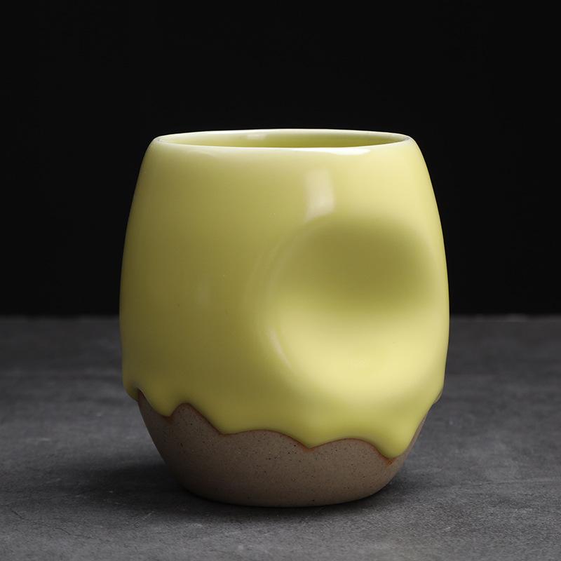 180ml Kreativ Æggeformet Keramik Kop Vintage Keramisk Kaffekop Latte Ru Ovn Vintage Grov Keramik Kop Drikkeredskaber