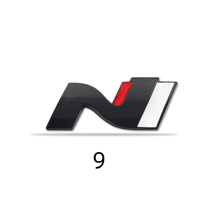 3D Metall N Line Logo Emblem Aufkleber Kühlergrill Seitenkotflügel Heckklappe Abzeichen Aufkleber für i20 i30 Kona Elantra Tucson N Line Zubehör