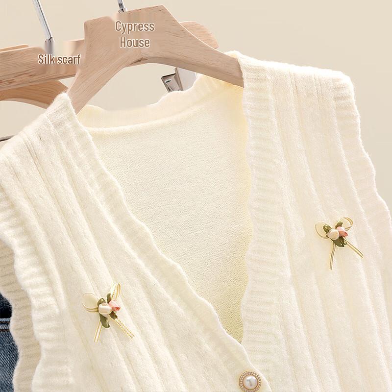 Sibaiche Women's V-Neck Knit Vest